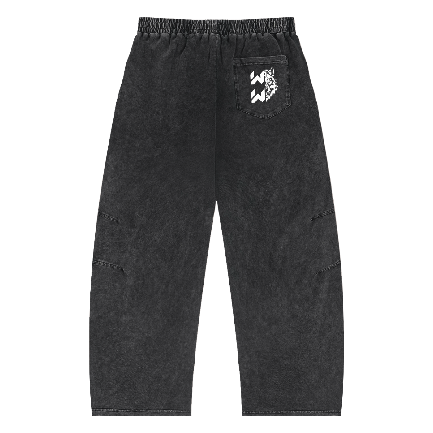 Snow Wash Drawstring Cotton Pants