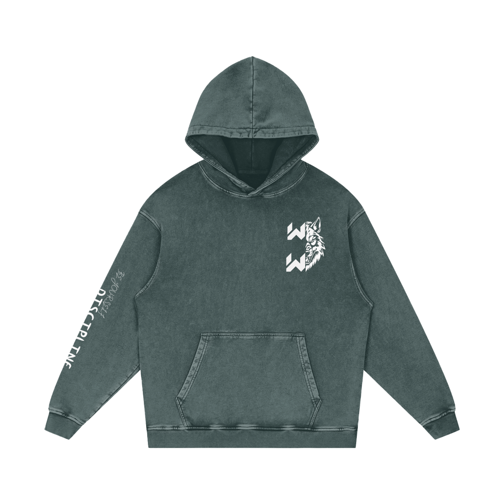 Snow Washed Loose Cotton Hoodie