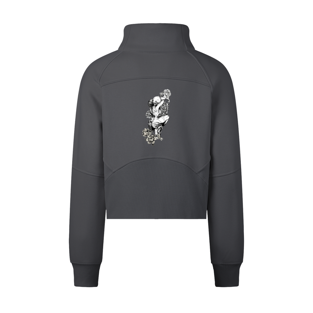 Cropped Half-Zip Sweatshirt