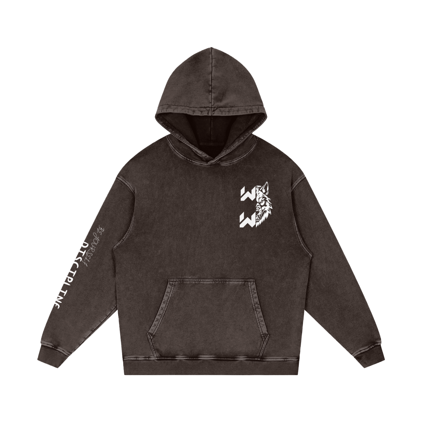 Snow Washed Loose Cotton Hoodie