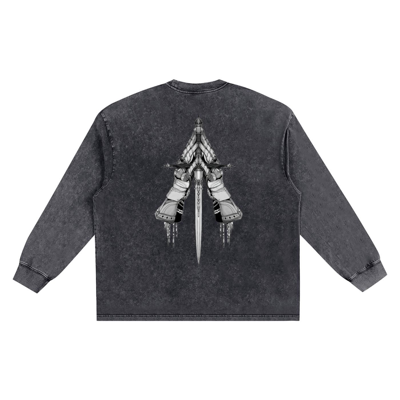 Snow Washed Frayed Edge T-Shirt