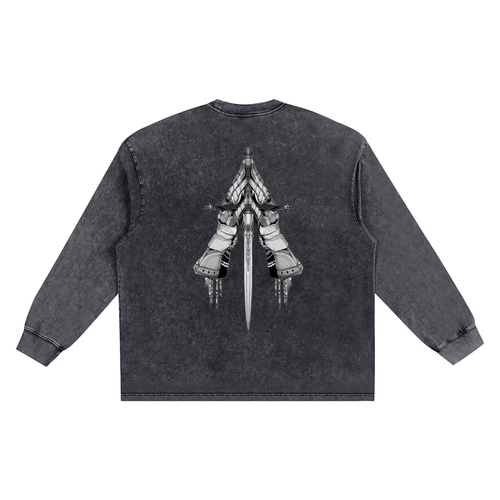Snow Washed Frayed Edge T-Shirt