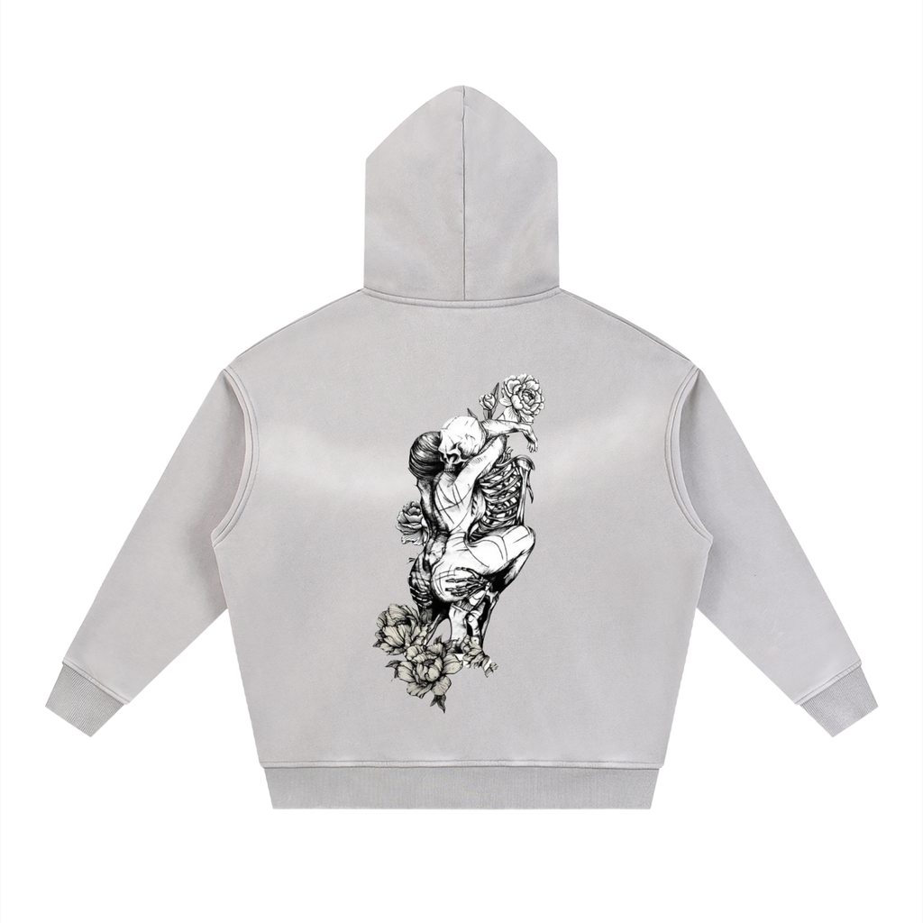 Sunfade Two-way Zipper Boxy Fleece Hoodie