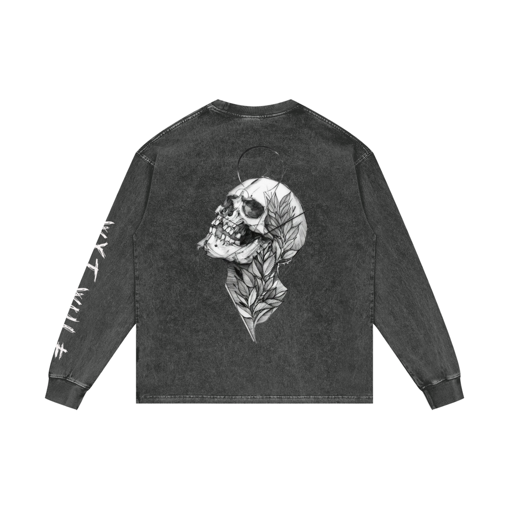 Acid Wash Oversize Long Sleeve T-Shirt