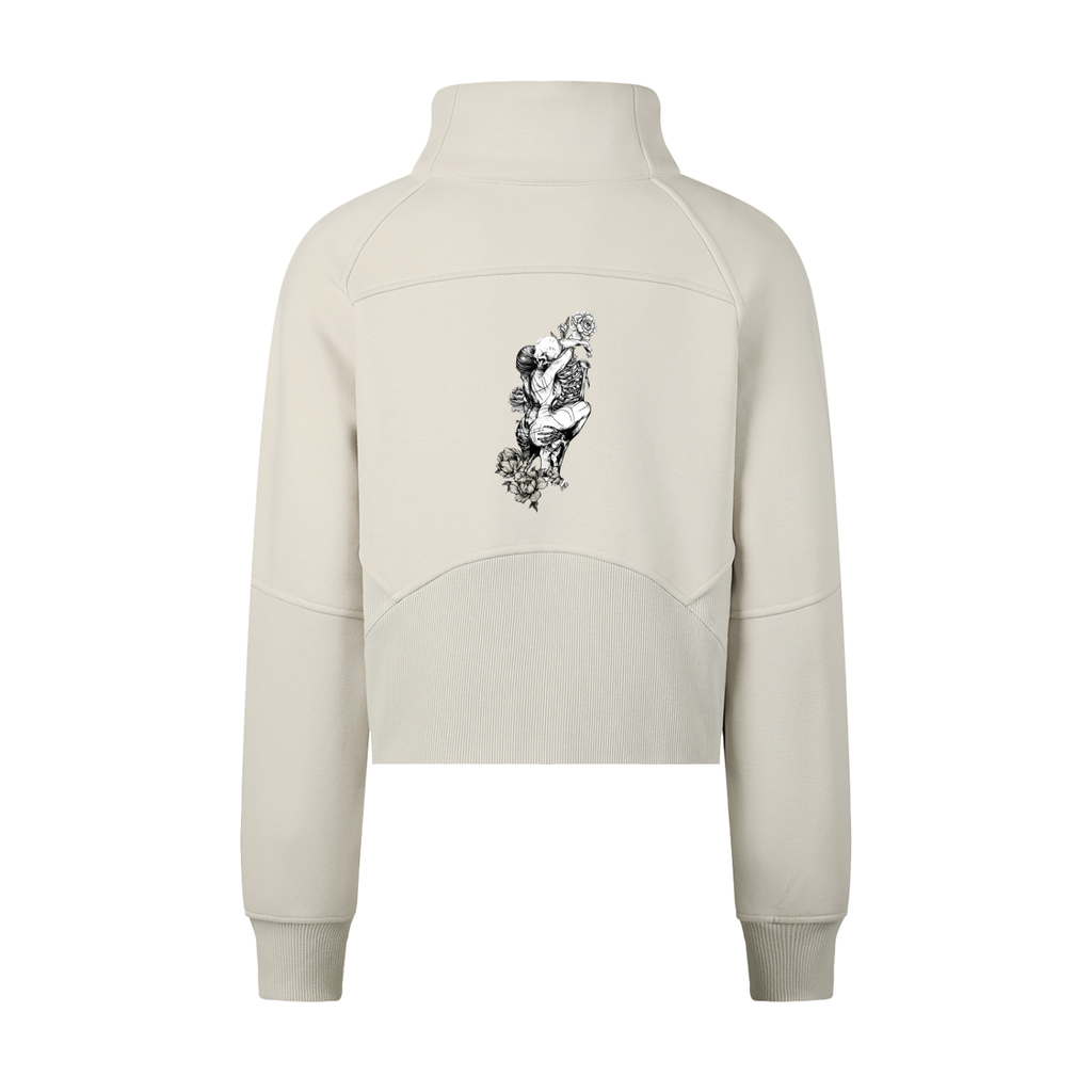 Cropped Half-Zip Sweatshirt