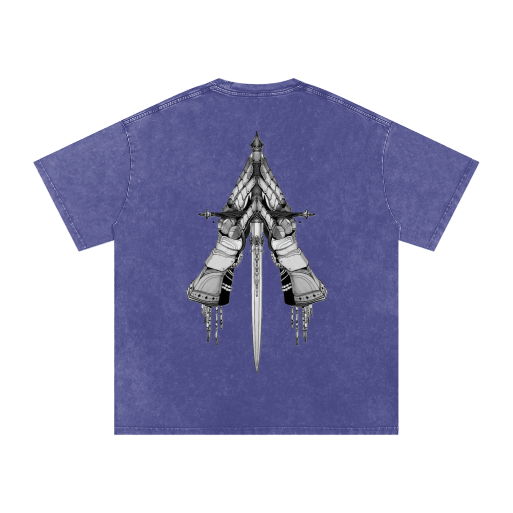 Snow Washed Oversized Cotton T-Shirt