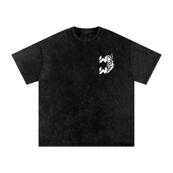 Snow Washed Oversized Cotton T-Shirt