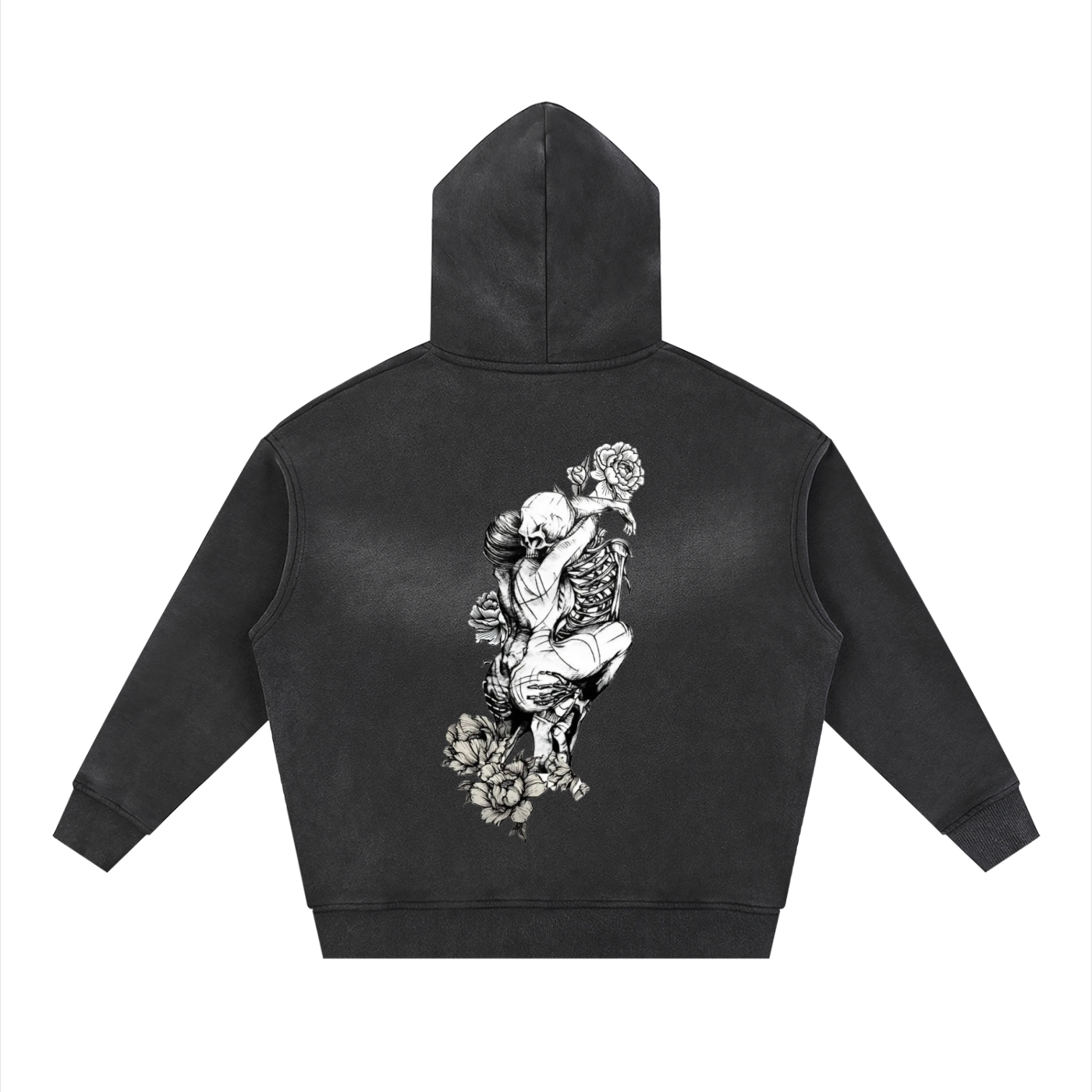 Sunfade Two-way Zipper Boxy Fleece Hoodie