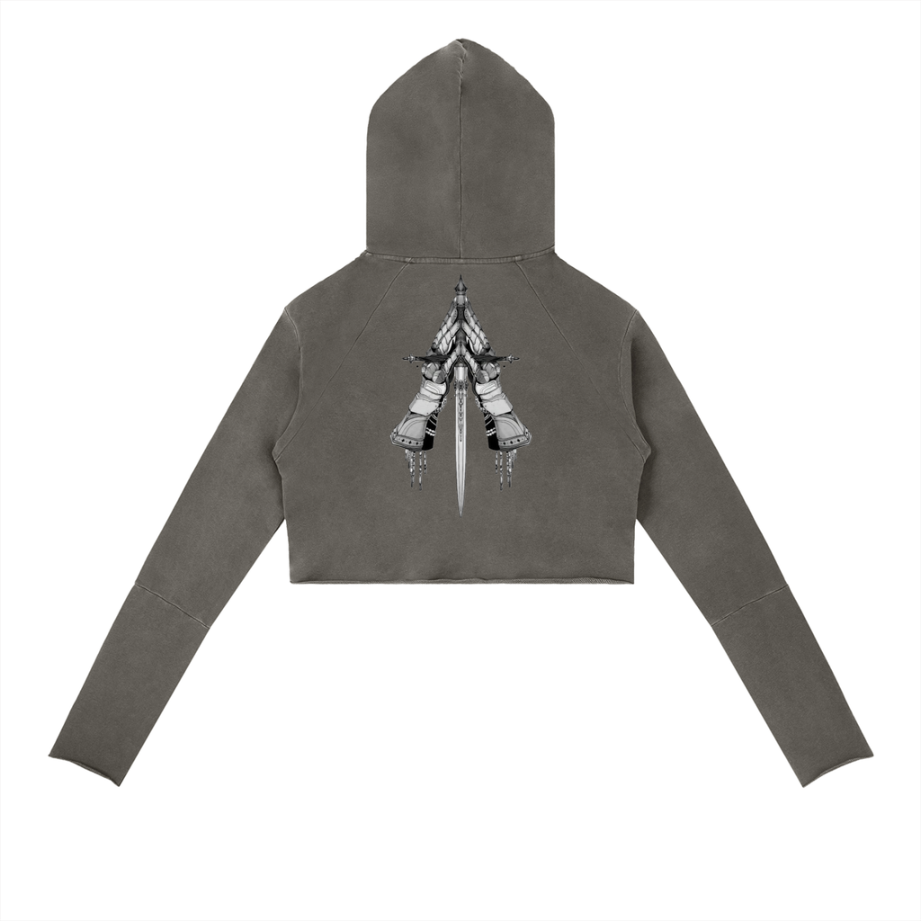 Vintage Washed Raw Edge Hoodie