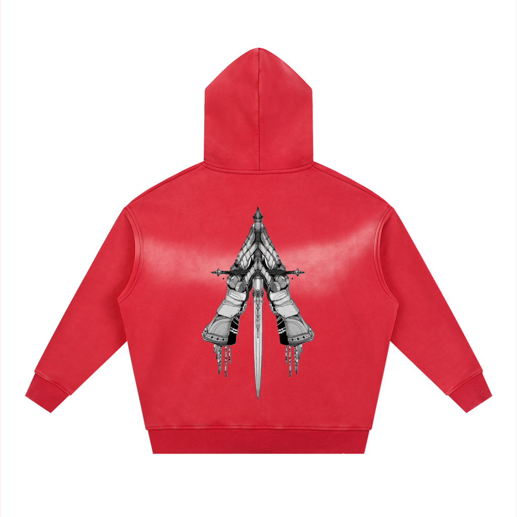 Sunfade Two-way Zipper Boxy Fleece Hoodie