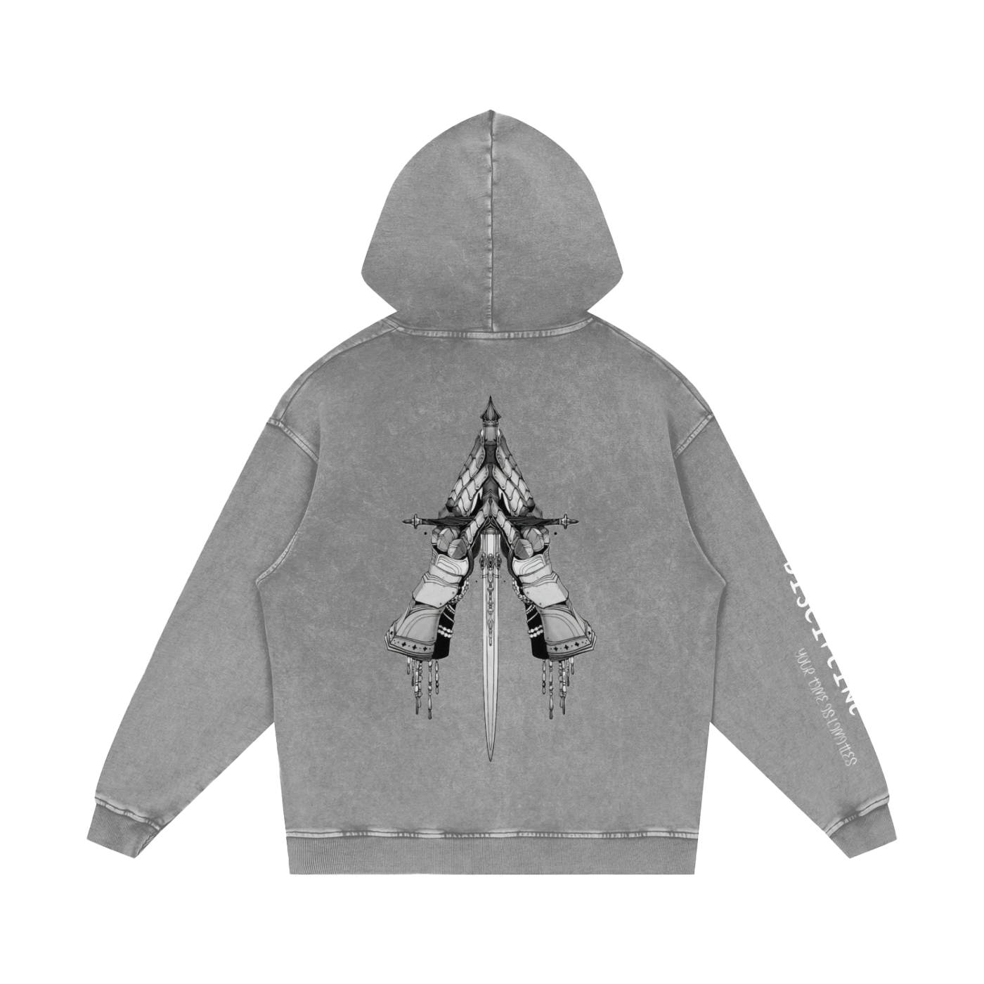 Snow Washed Loose Cotton Hoodie