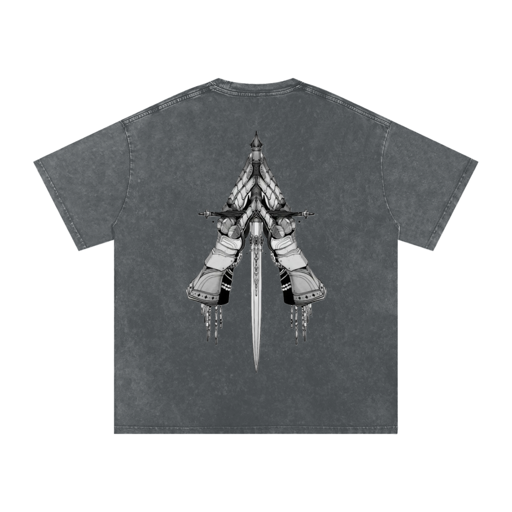 Snow Washed Oversized Cotton T-Shirt
