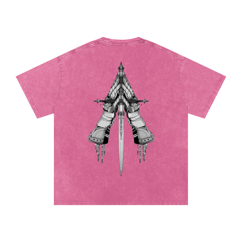 Snow Washed Oversized Cotton T-Shirt
