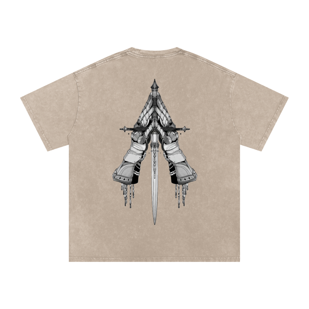 Snow Washed Oversized Cotton T-Shirt