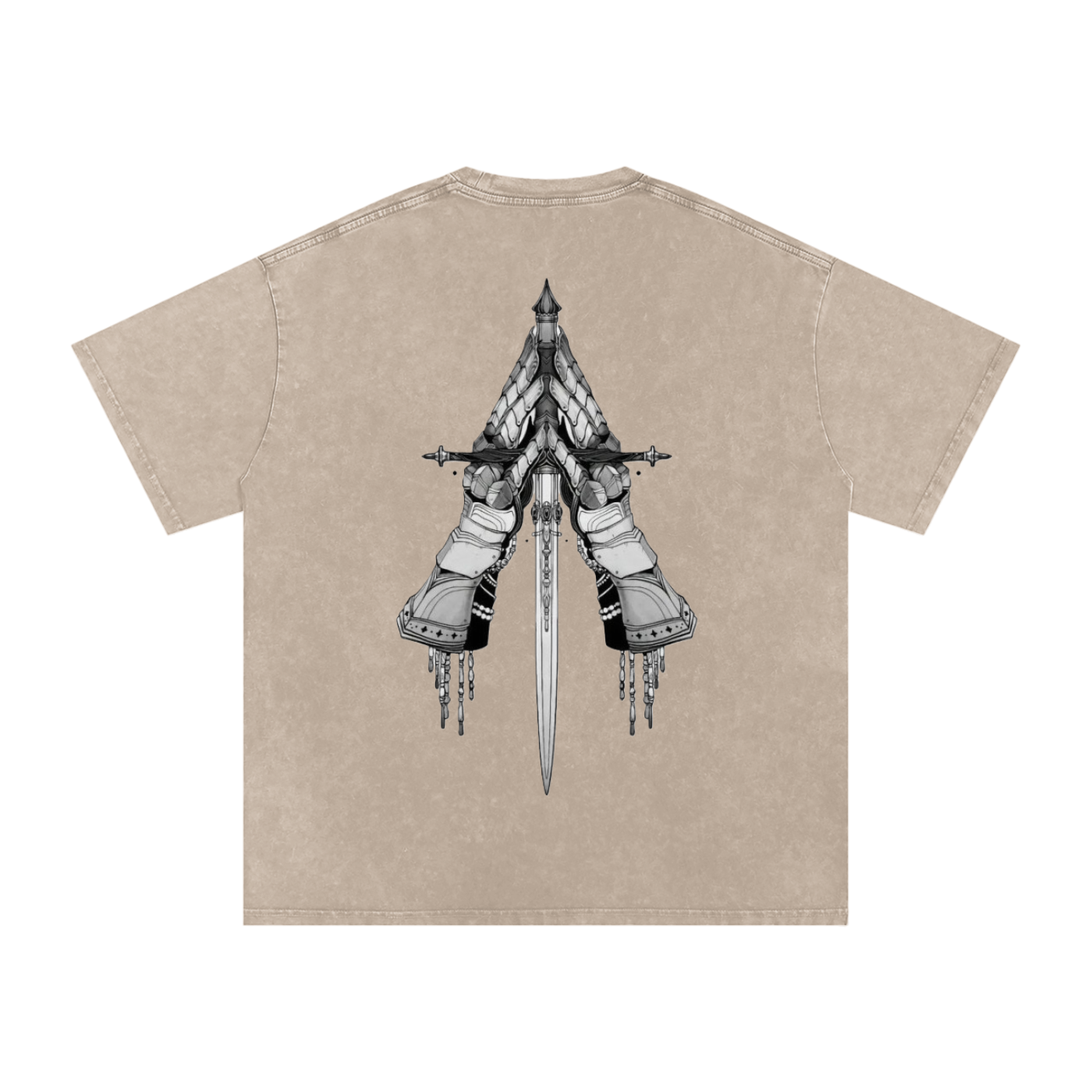 Snow Washed Oversized Cotton T-Shirt