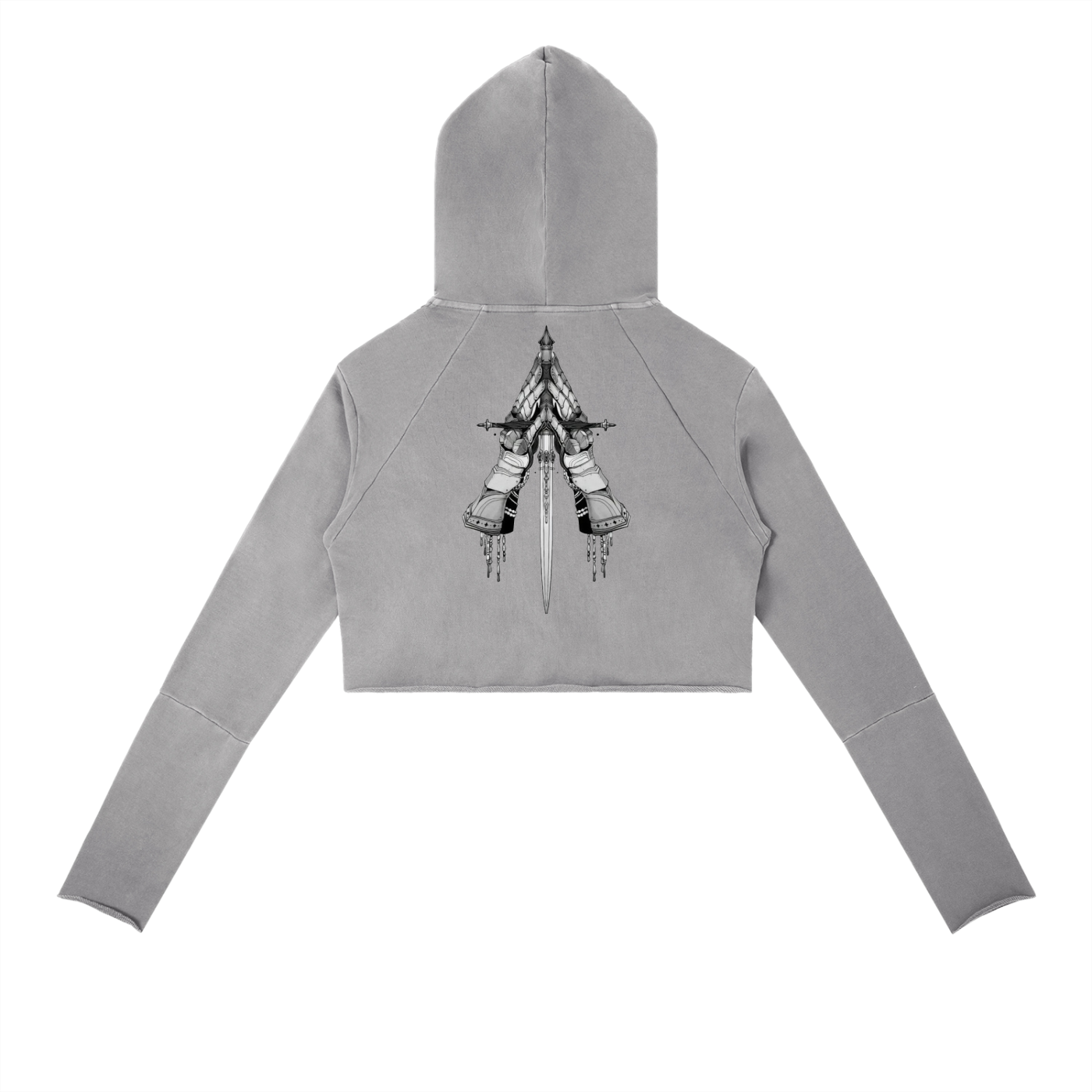 Vintage Washed Raw Edge Hoodie