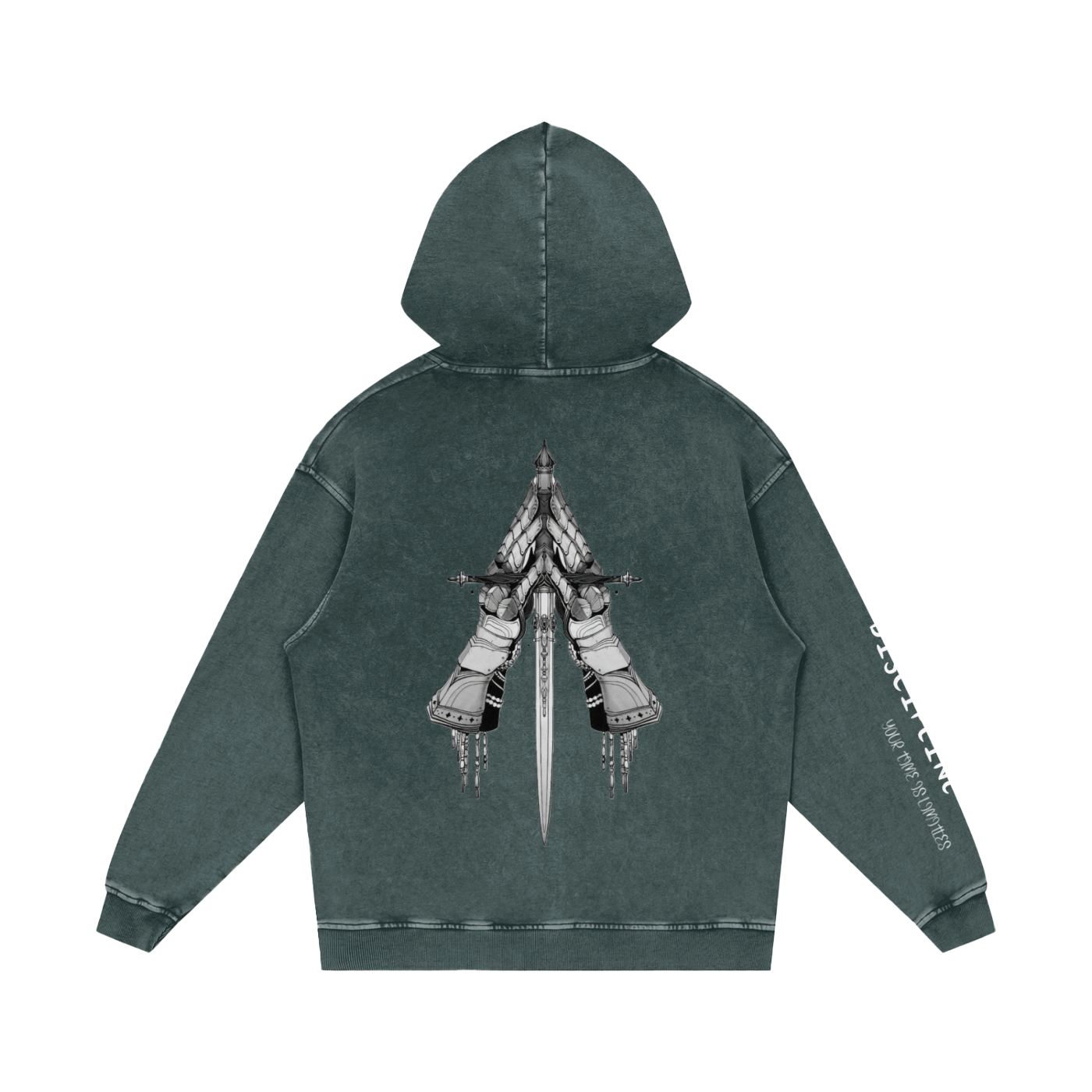 Snow Washed Loose Cotton Hoodie