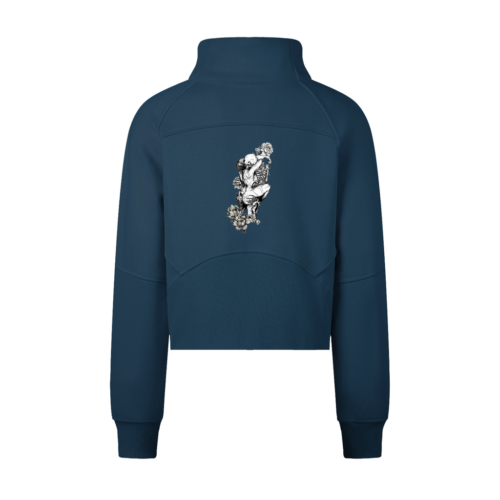 Cropped Half-Zip Sweatshirt