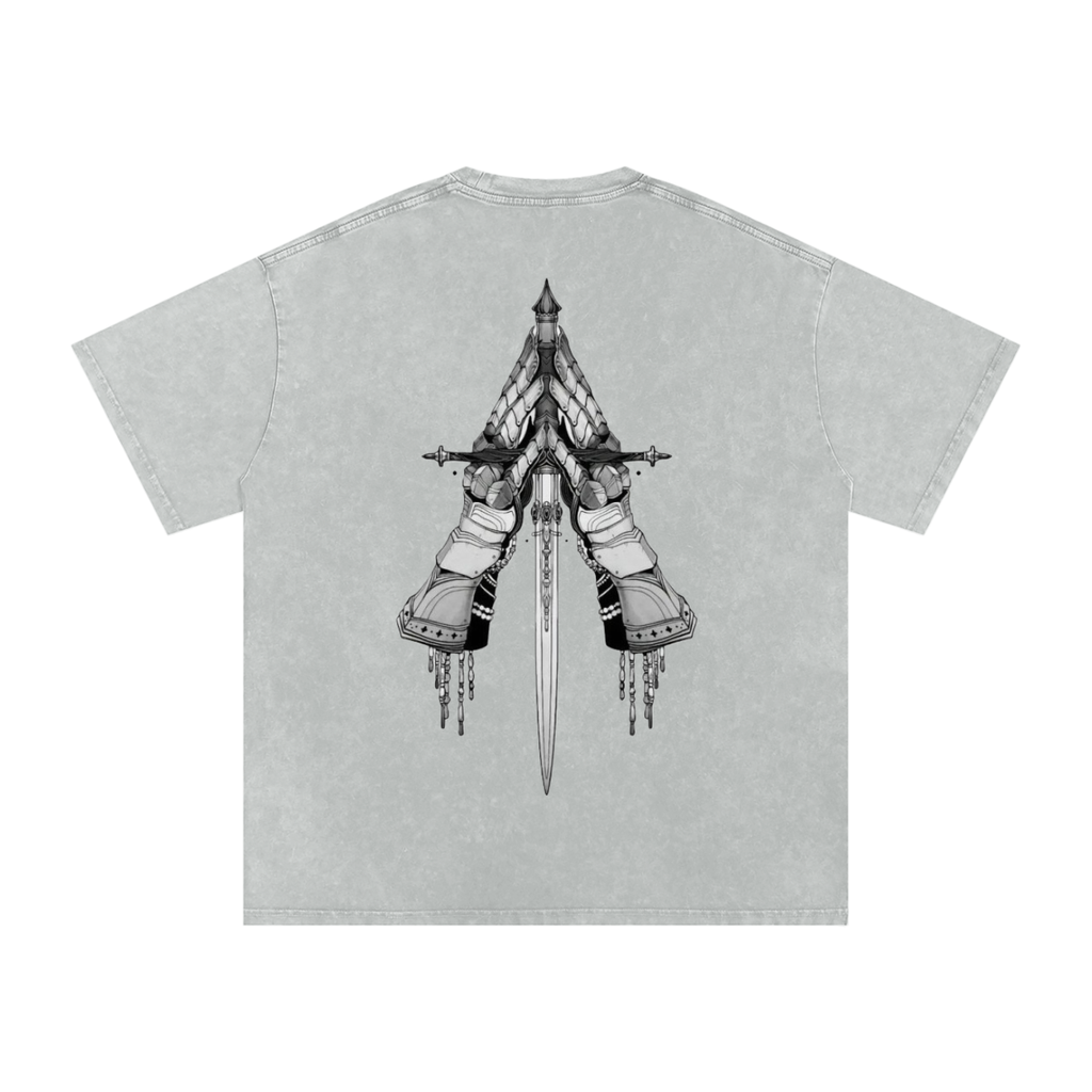 Snow Washed Oversized Cotton T-Shirt