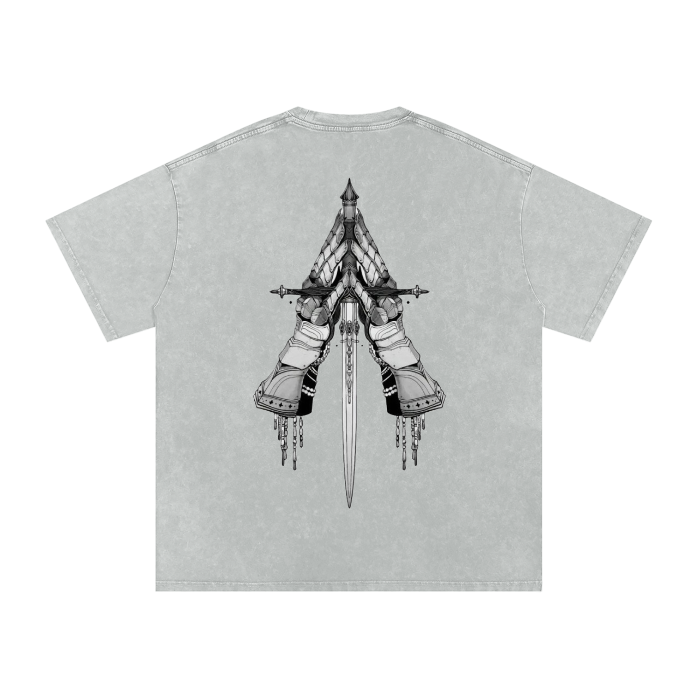 Snow Washed Oversized Cotton T-Shirt