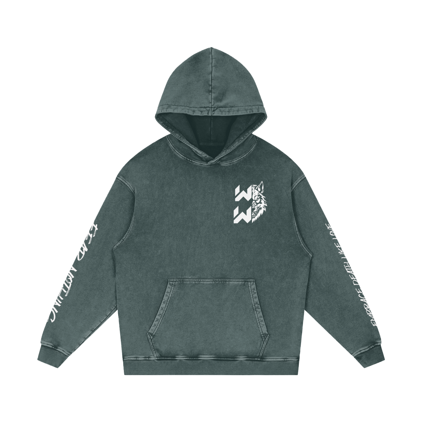Snow Washed Loose Cotton Hoodie