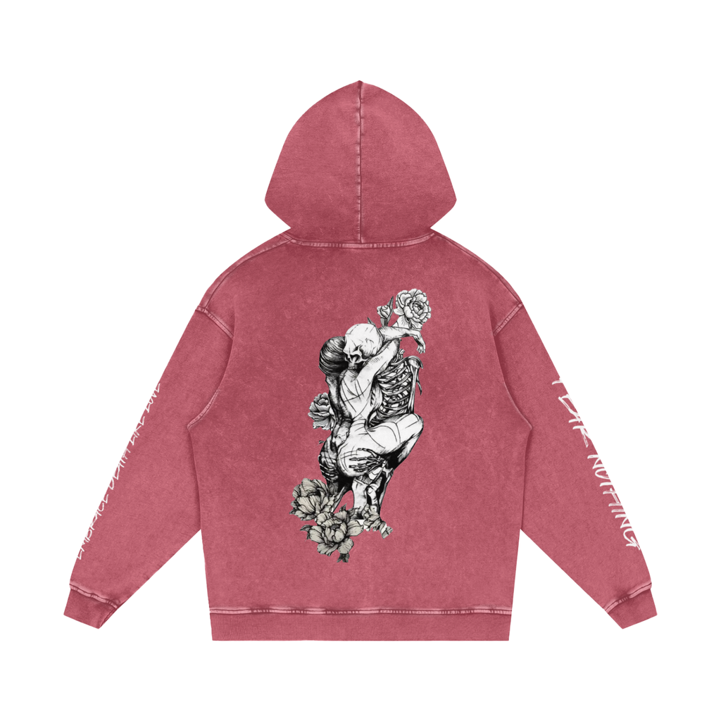 Snow Washed Loose Cotton Hoodie