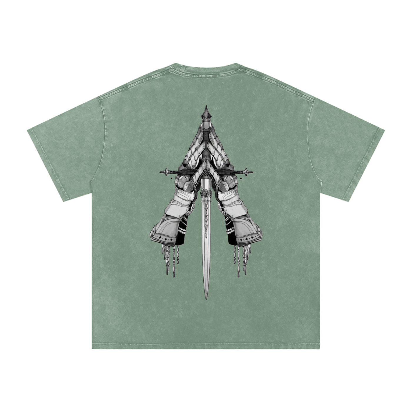 Snow Washed Oversized Cotton T-Shirt