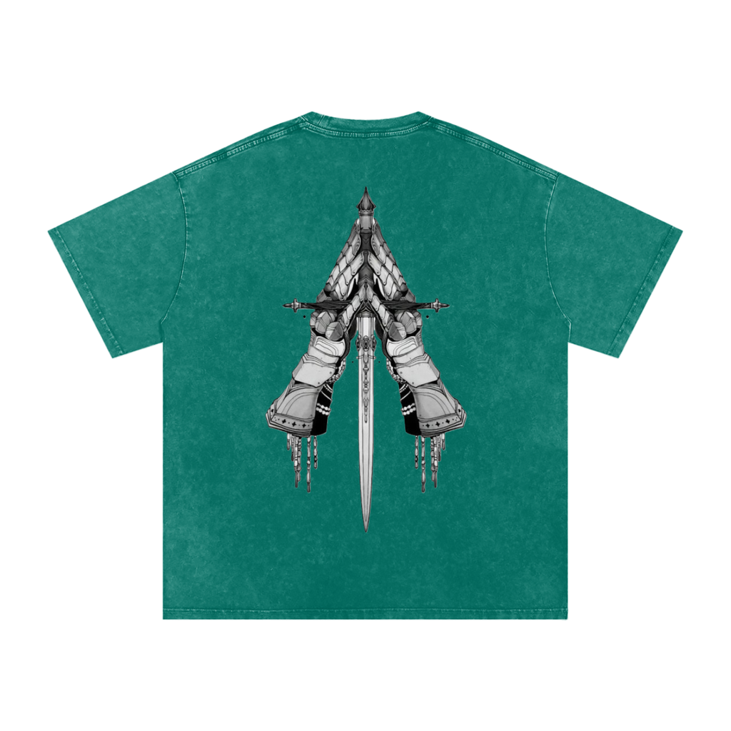 Snow Washed Oversized Cotton T-Shirt