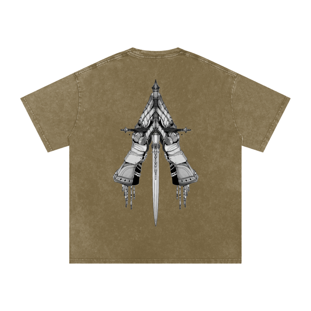 Snow Washed Oversized Cotton T-Shirt