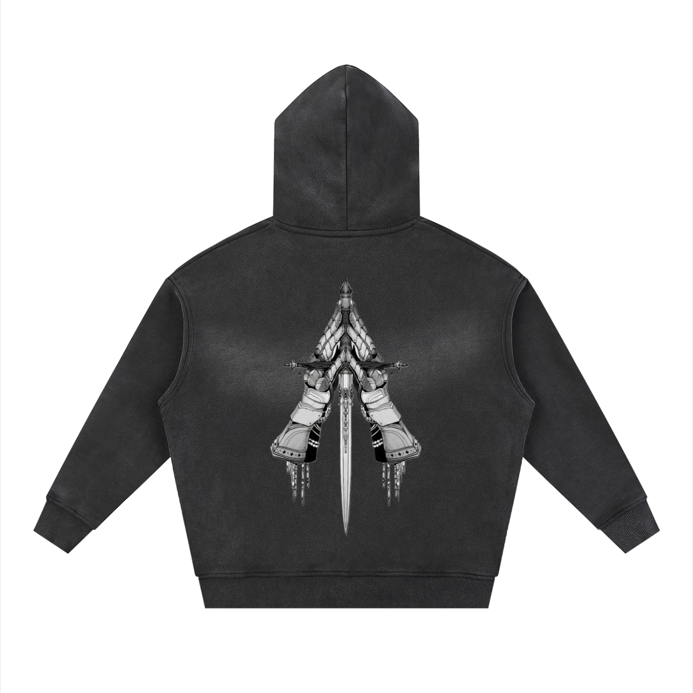 Sunfade Two-way Zipper Boxy Fleece Hoodie