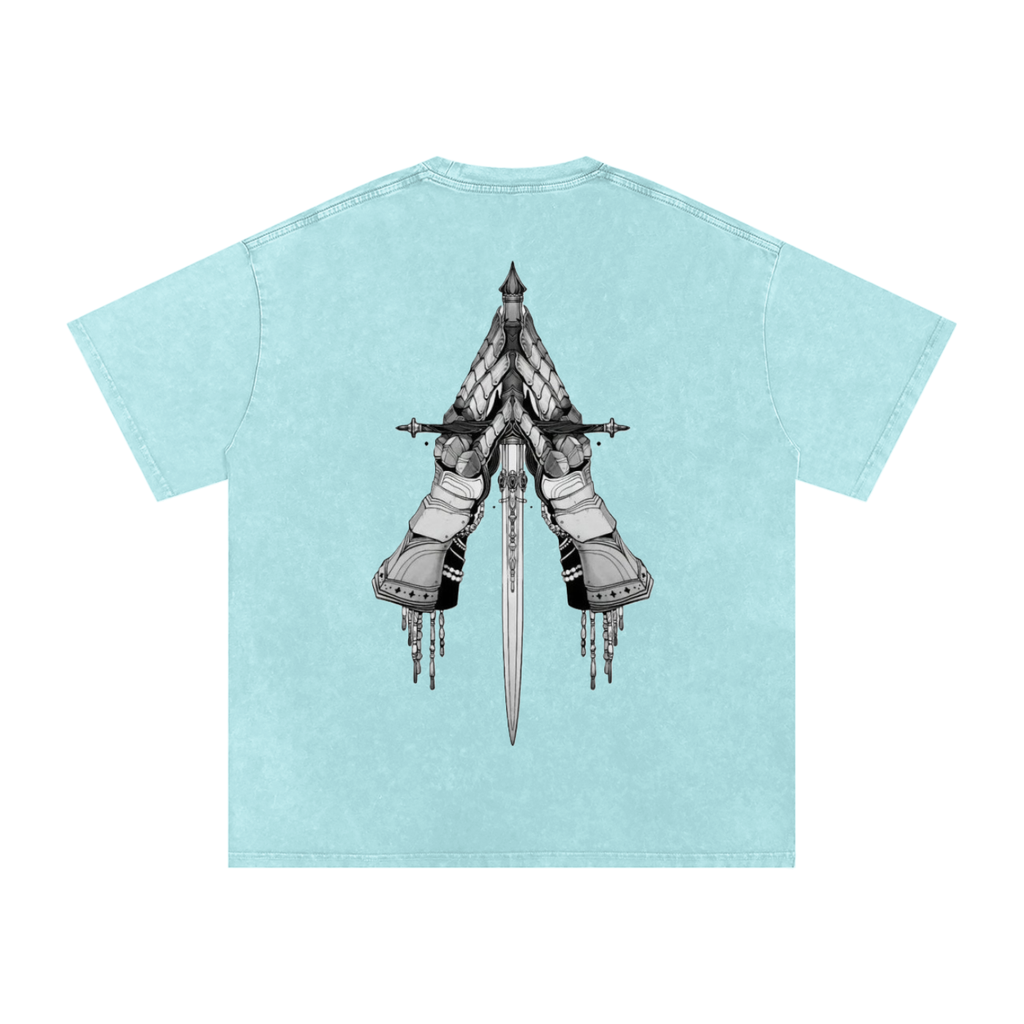 Snow Washed Oversized Cotton T-Shirt
