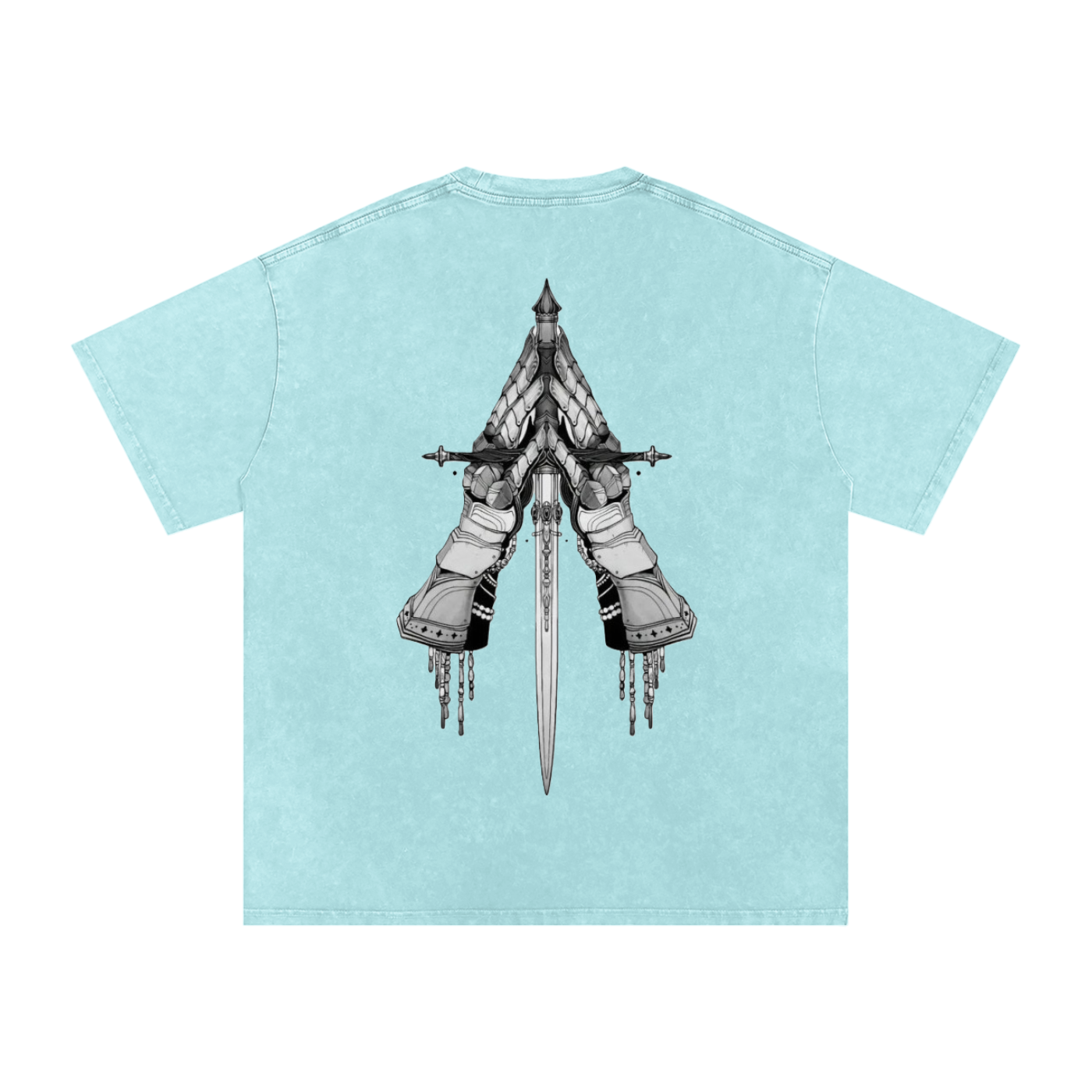 Snow Washed Oversized Cotton T-Shirt