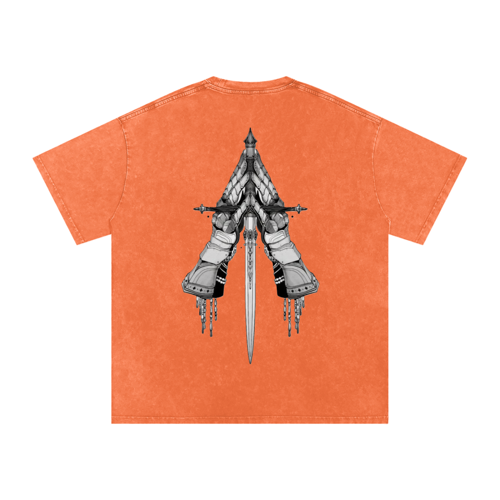 Snow Washed Oversized Cotton T-Shirt