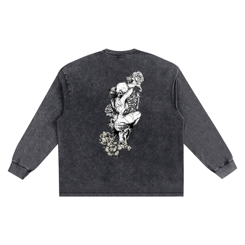 Snow Washed Frayed Edge T-Shirt