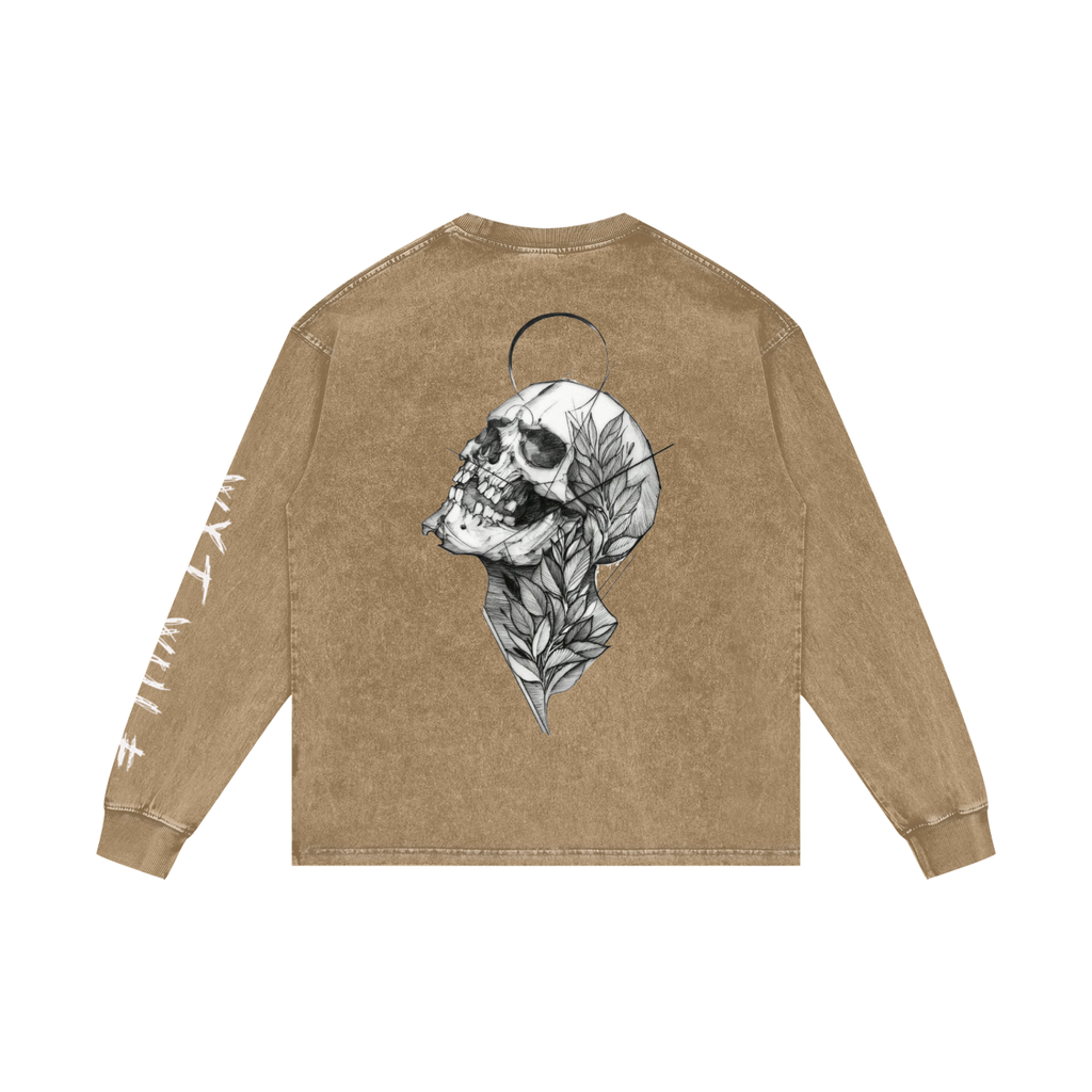 Acid Wash Oversize Long Sleeve T-Shirt