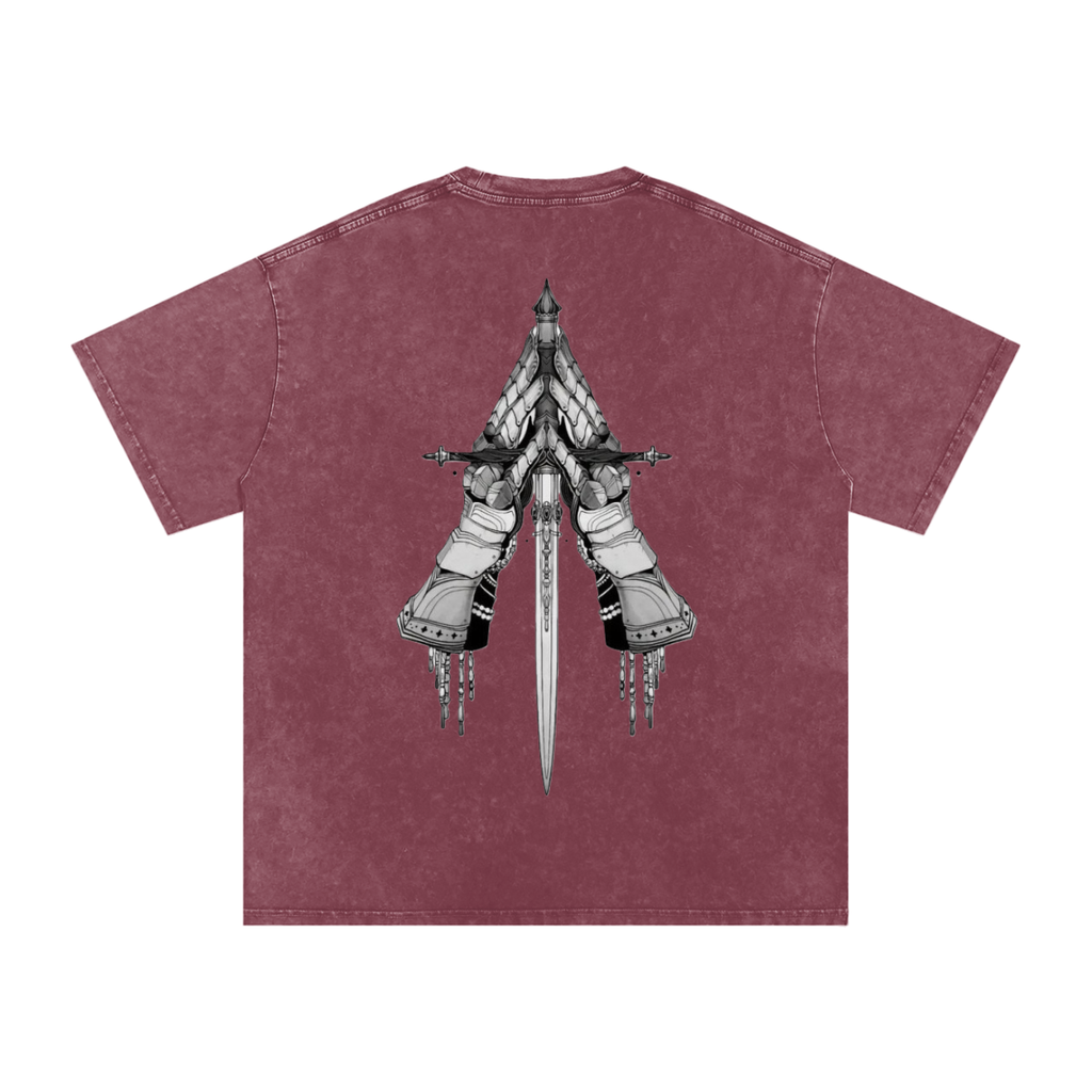 Snow Washed Oversized Cotton T-Shirt