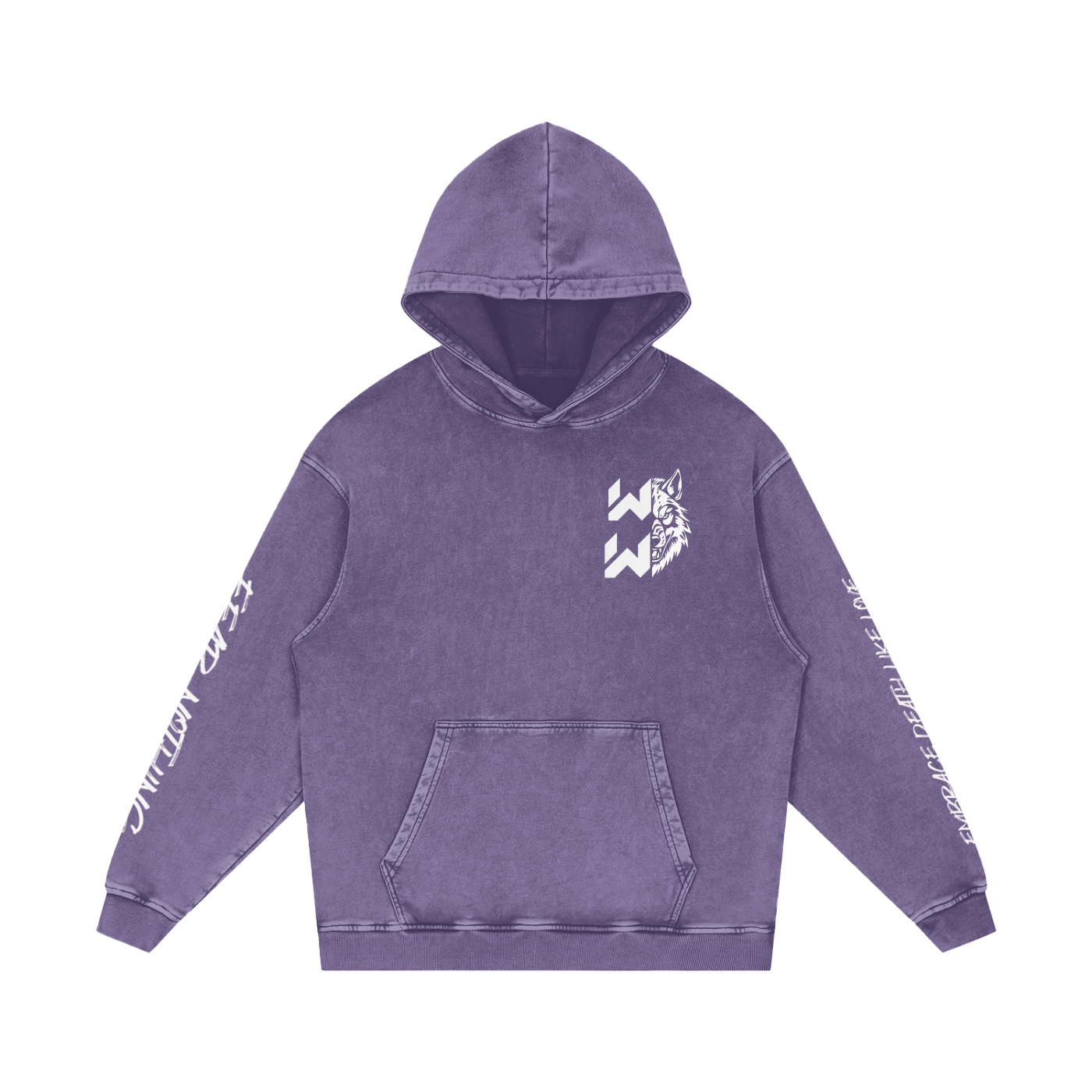 Snow Washed Loose Cotton Hoodie