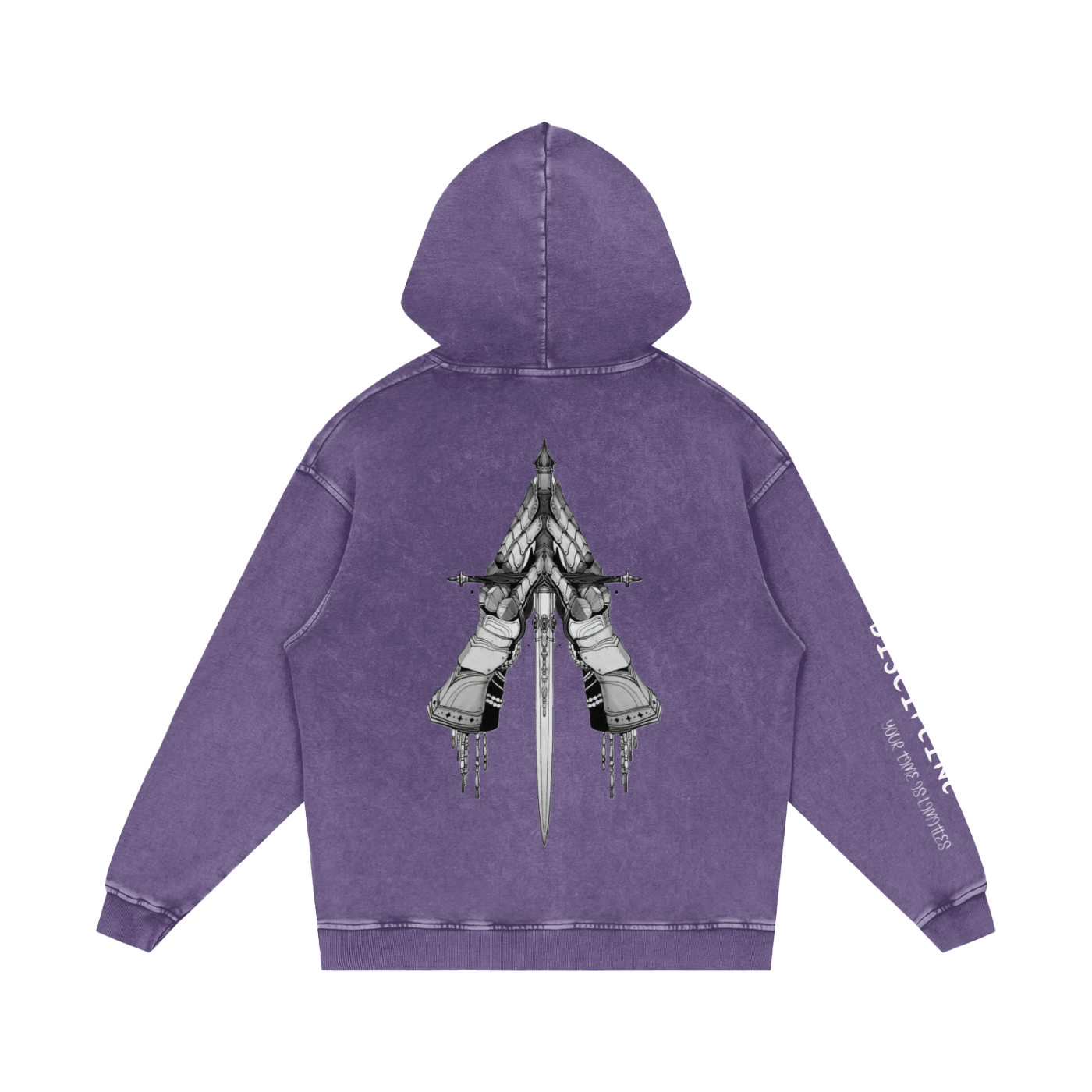 Snow Washed Loose Cotton Hoodie