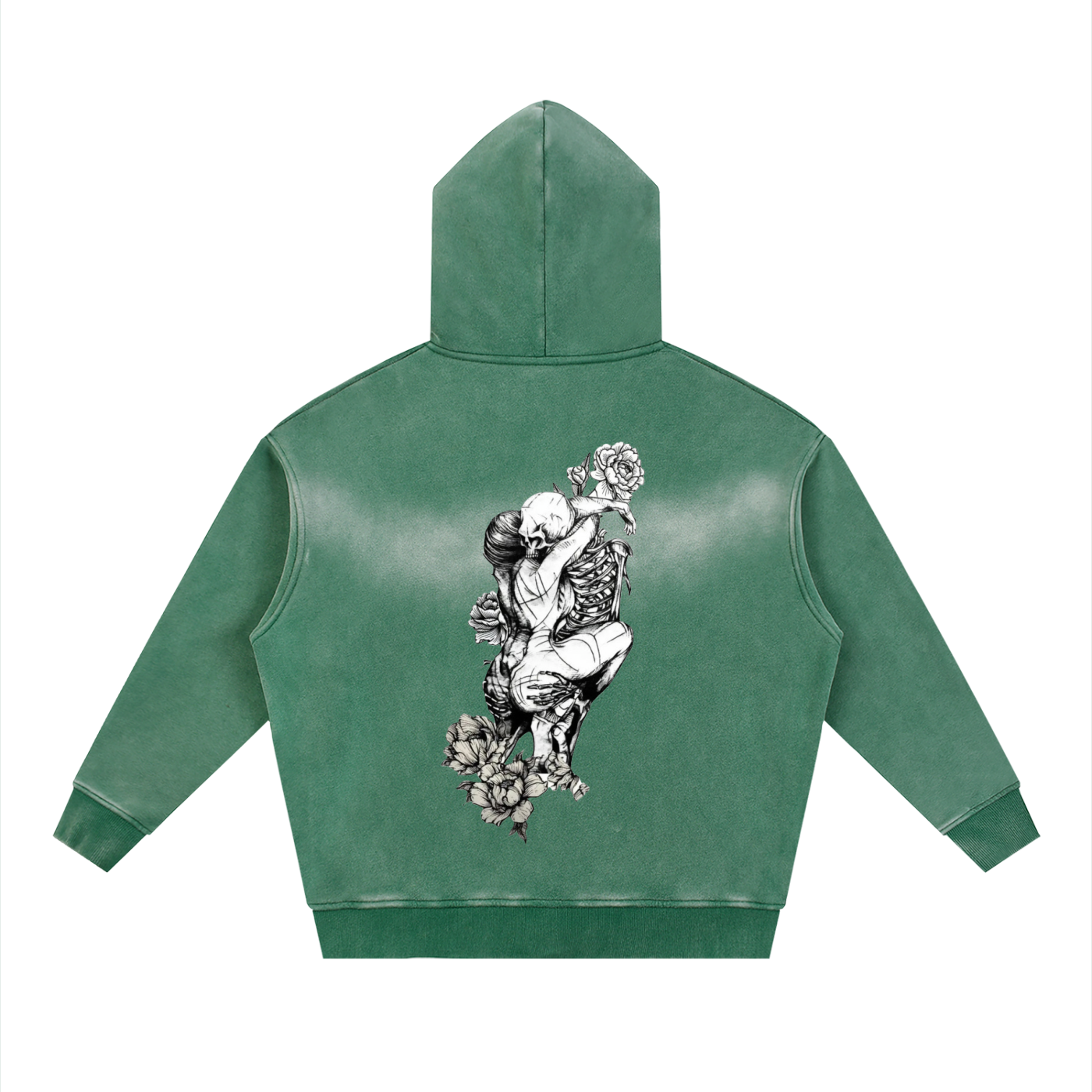 Sunfade Two-way Zipper Boxy Fleece Hoodie