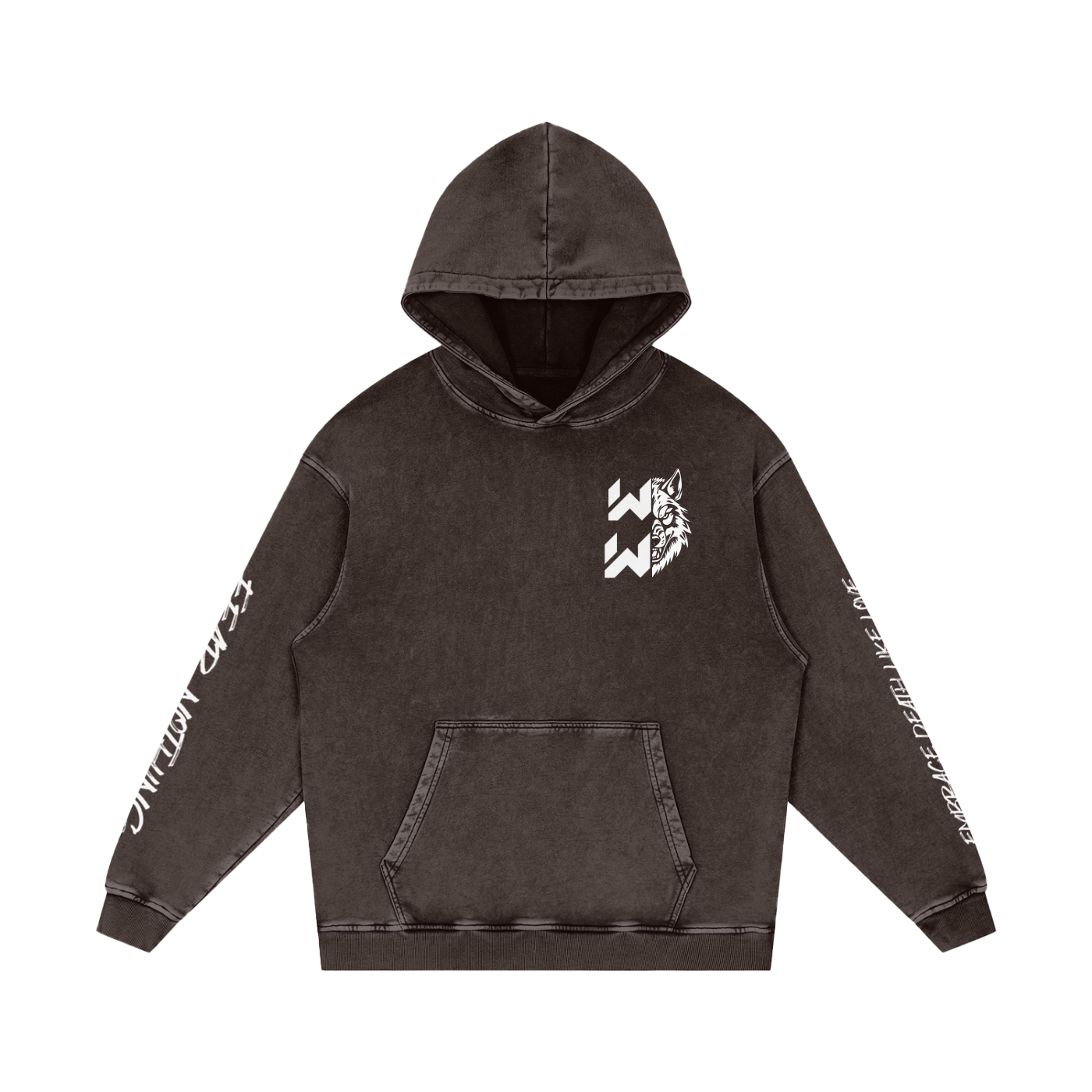 Snow Washed Loose Cotton Hoodie