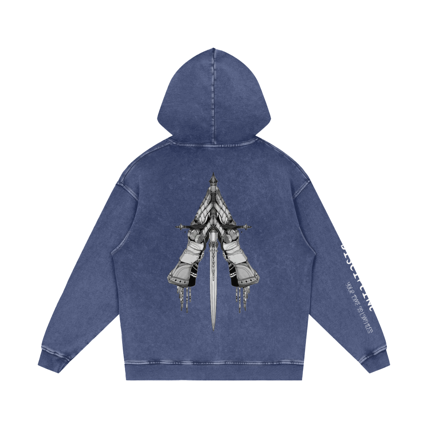Snow Washed Loose Cotton Hoodie