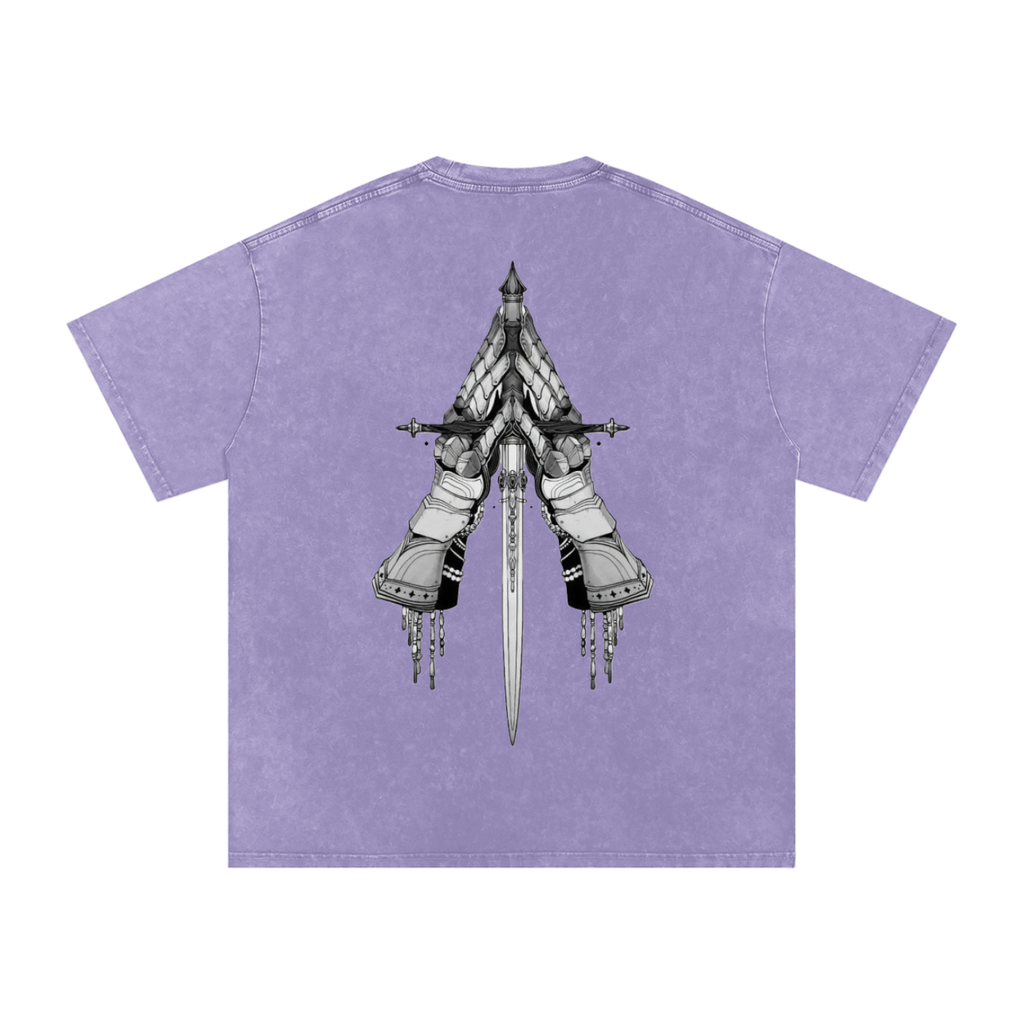 Snow Washed Oversized Cotton T-Shirt