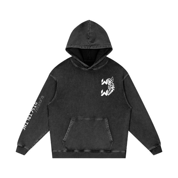 Snow Washed Loose Cotton Hoodie