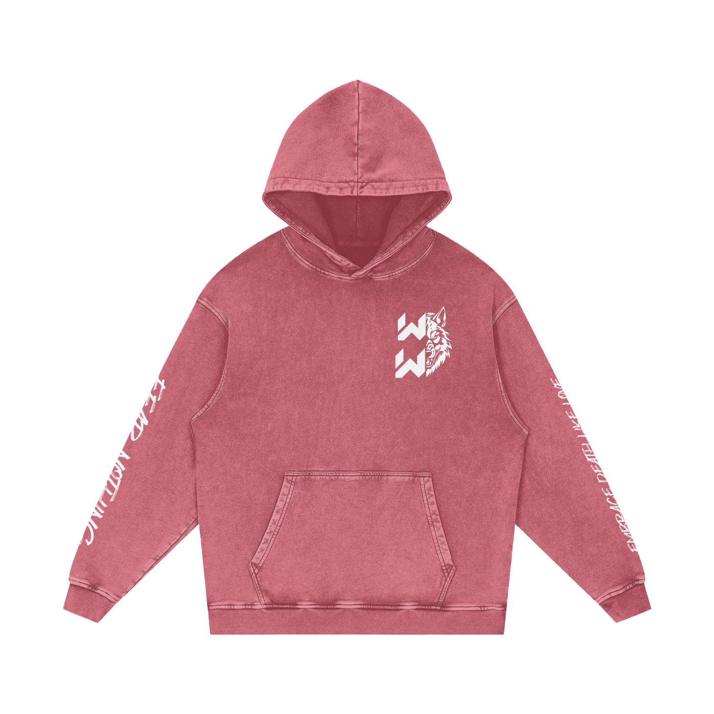 Snow Washed Loose Cotton Hoodie