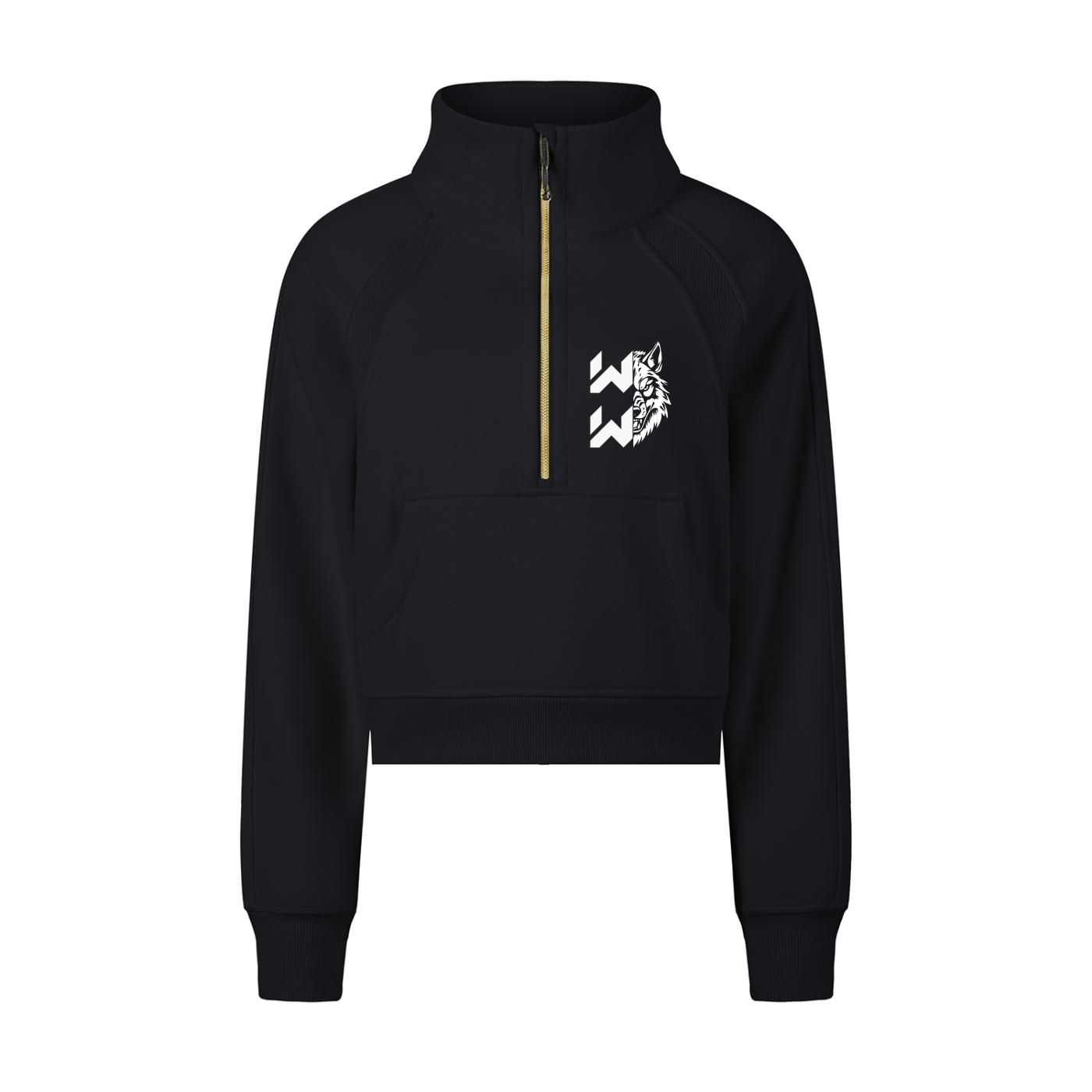 Cropped Half-Zip Sweatshirt