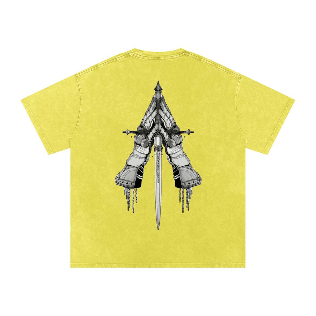 Snow Washed Oversized Cotton T-Shirt