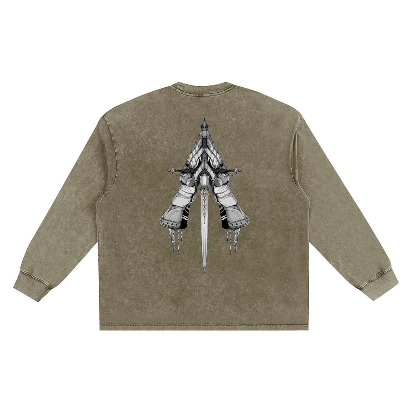 Snow Washed Frayed Edge T-Shirt