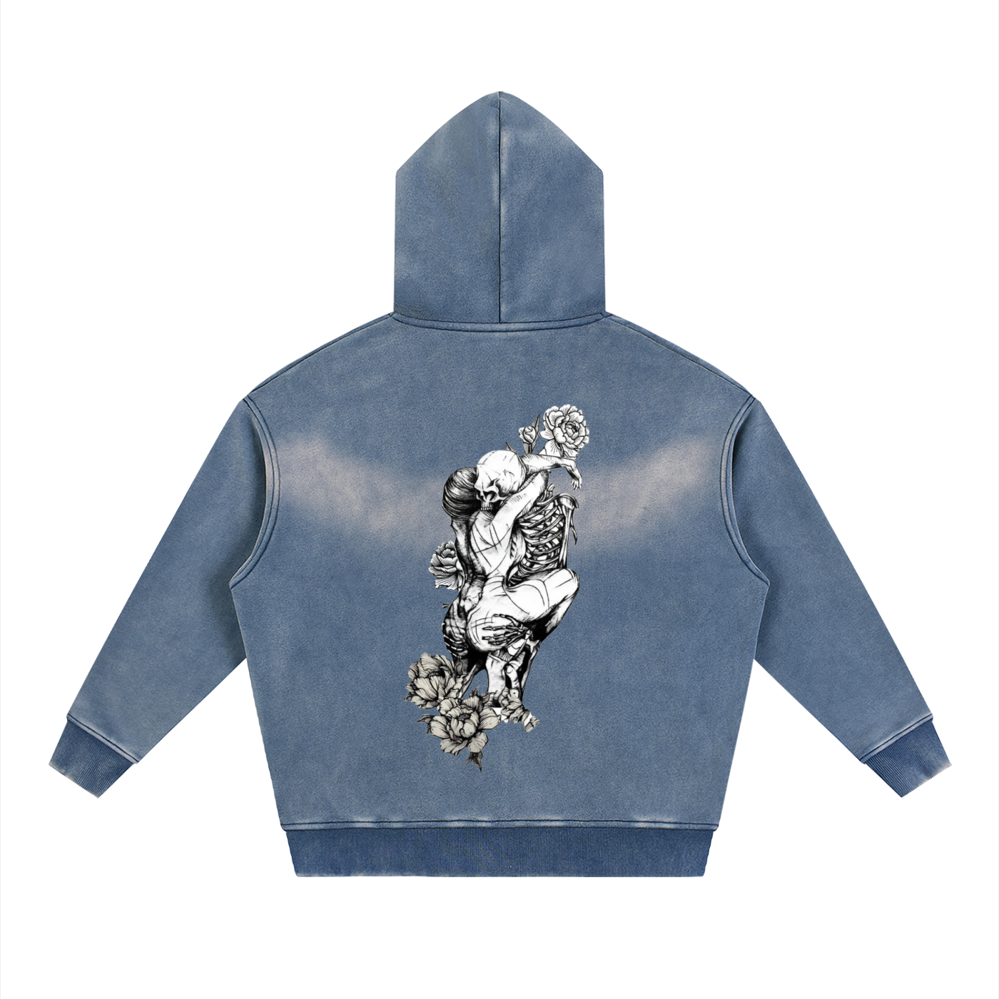 Sunfade Two-way Zipper Boxy Fleece Hoodie