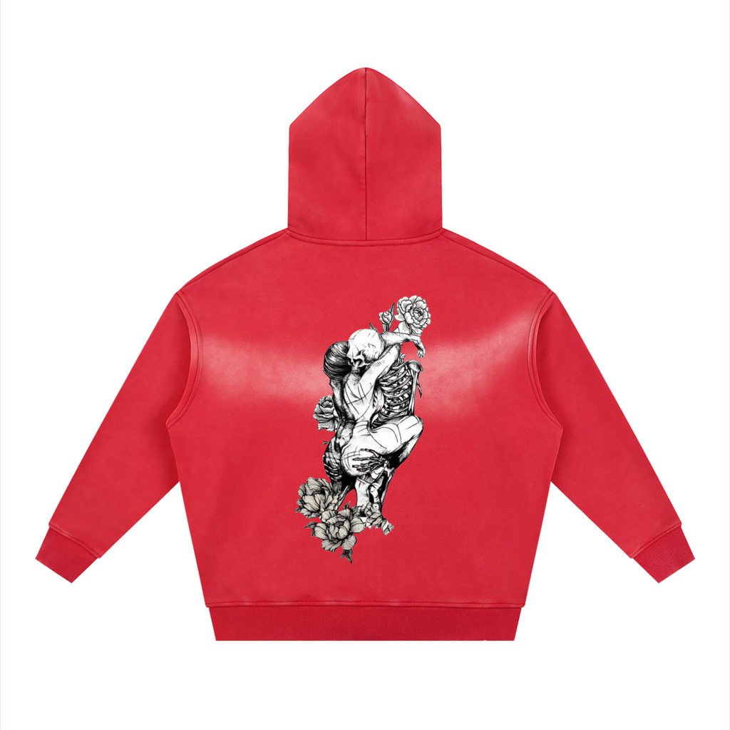 Sunfade Two-way Zipper Boxy Fleece Hoodie