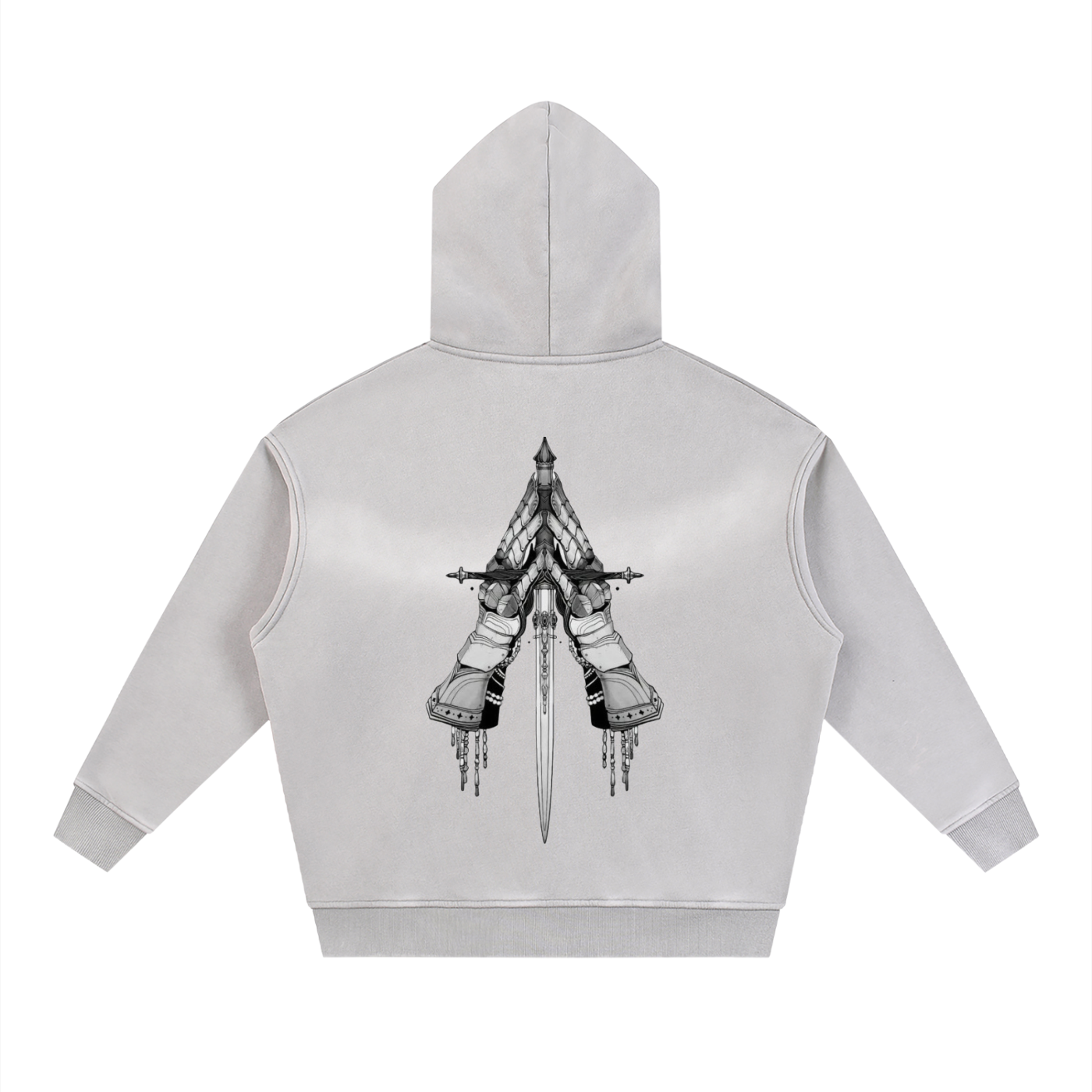 Sunfade Two-way Zipper Boxy Fleece Hoodie